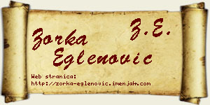 Zorka Eglenović vizit kartica